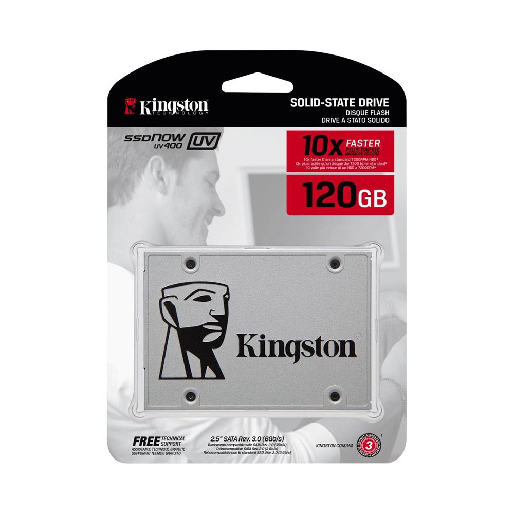 Combo Ổ cứng SSD 120GB NOW A400 Kingston + Thẻ nhớ 32GB micro SDHC Kingston class 10 - Hãng phân phối chính thức