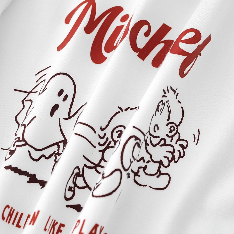 Áo Thun HIIXIIVI 100% cotton Tay Ngắn Cổ Tròn In Hình Hoàng Hôn Thời Trang Mùa Hè Phong Cách Hàn Quốc Cho Nữ 2022