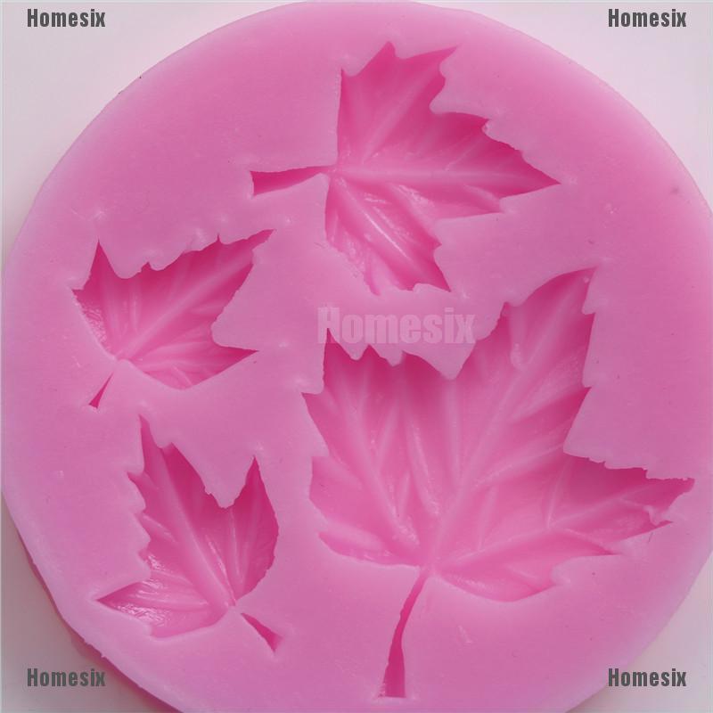 Khuôn Silicone Tạo Hình Lá Phong Trang Trí Bánh