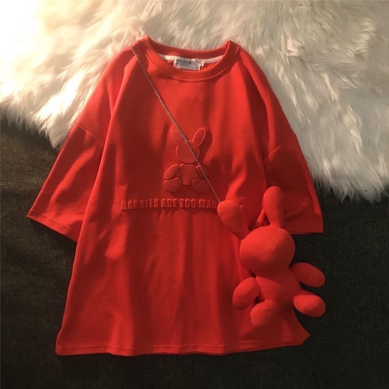 Áo Phong Chất Thun Cotton +Kèm Gấu xinh xẻo