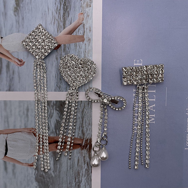 1931284 Ghim Cài Áo Hình Nơ Đính Đá Tua Rua Bằng Hợp Kim Thời Trang