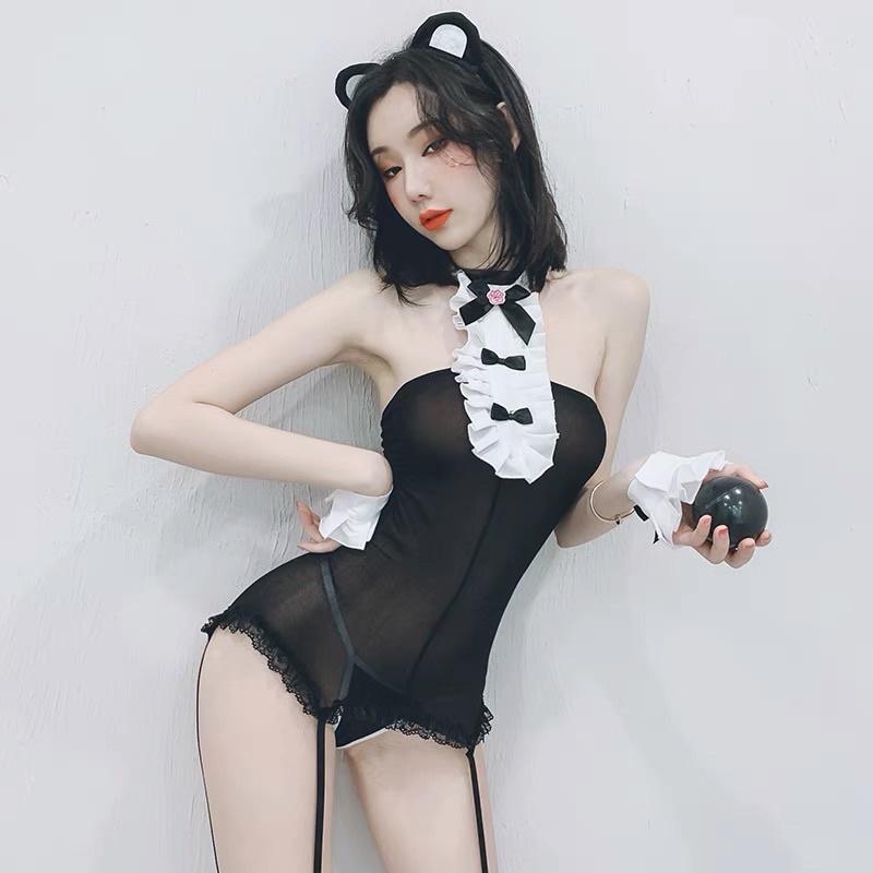 QR8048 Bodysuit Phong Cách Bé Mèo Dễ Thương Full Phụ Kiện Như Ảnh - Cosplay Meow Sexy | BigBuy360 - bigbuy360.vn