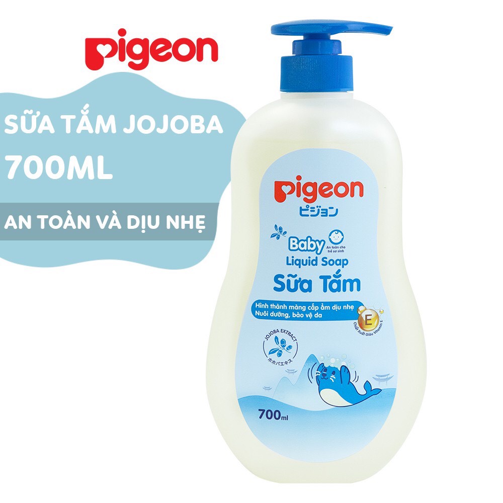 Sữa tắm dịu nhẹ cho bé Pigeon 700ml(MẪU MỚI)- Sữa tắm Pigeon chứa tinh dầu Jojoba giữ ẩm dành cho trẻ sơ sinh và trẻ nhỏ