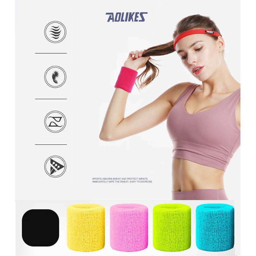 Băng Cổ Tay Thể Thao, Băng Thấm Mồ Hôi Cổ Tay Cho Gym, Thể Thao