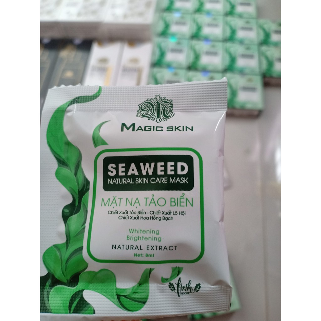 MẶT NẠ TẢO BIỂN Magic Skin Seeweed Natural Skin Care MASK | 01 GÓI 8ML