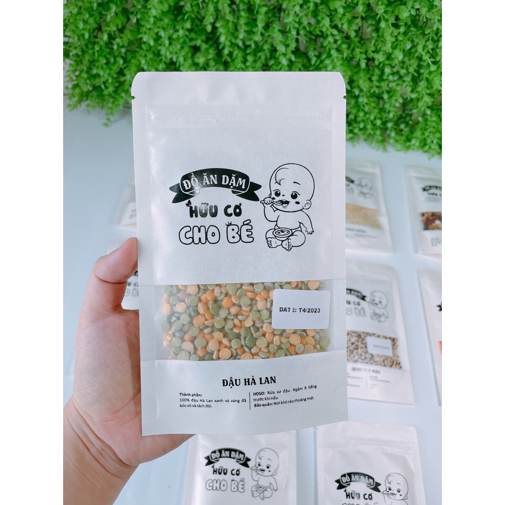 Các loại hạt hữu cơ dùng nấu cháo, sữa hạt, bữa phụ cho bé ăn dặm