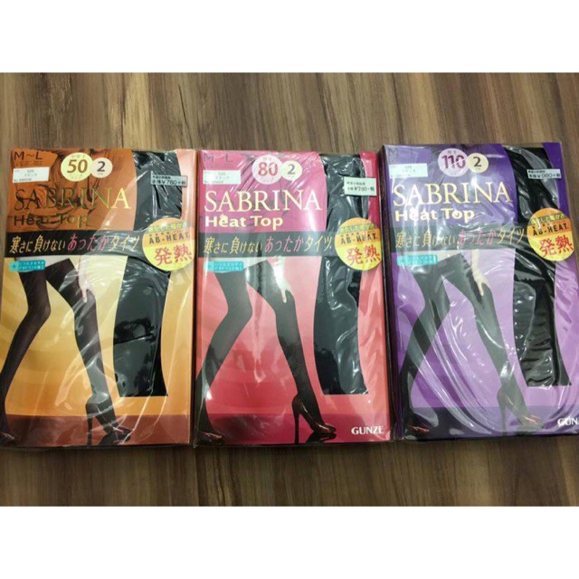 [Hàng nhập khẩu tận gốc Zunny] Tất Sabrina set 2 đôi Made in Japan 50D, 80D, 110d