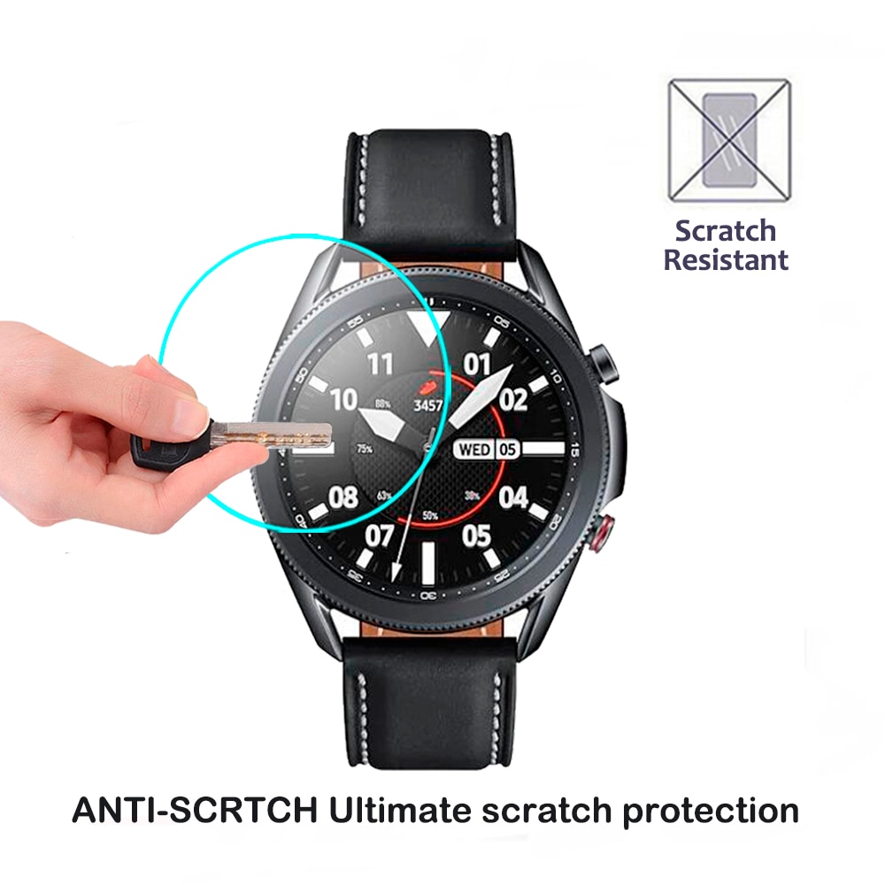 Set 1/3 kính cường lực 9H HD bảo vệ bề mặt cho đồng hồ Samsung Galaxy Watch 3 41 45mm