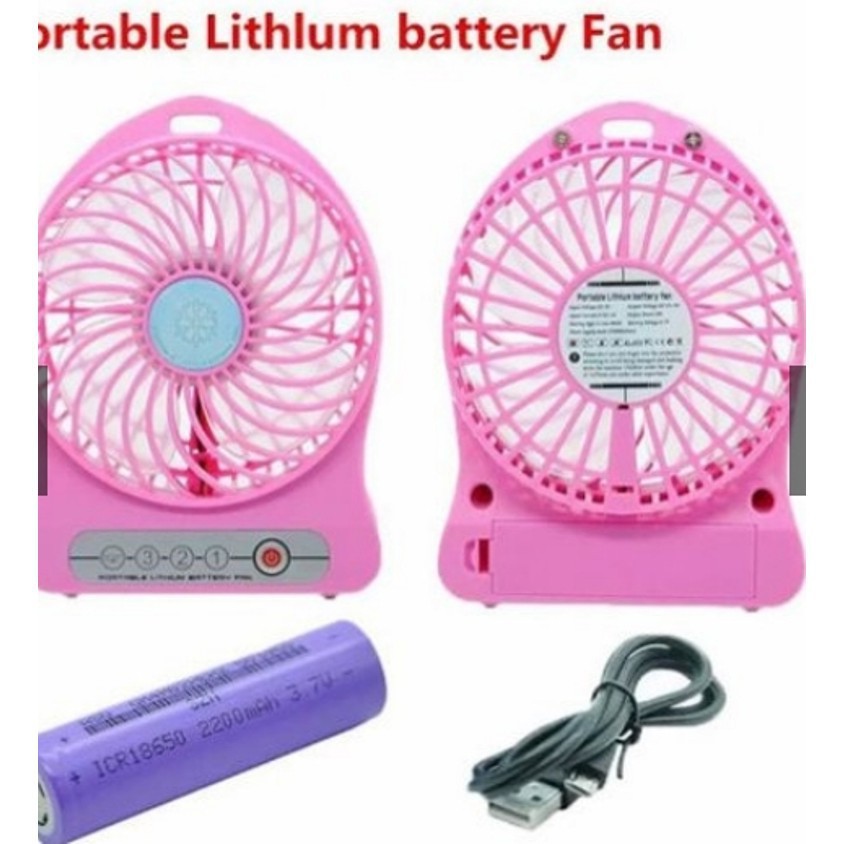 Pin quạt cầm tay, pin quạt mini có đế và pin quạt mini 3 tốc độ 1200mah | BigBuy360 - bigbuy360.vn