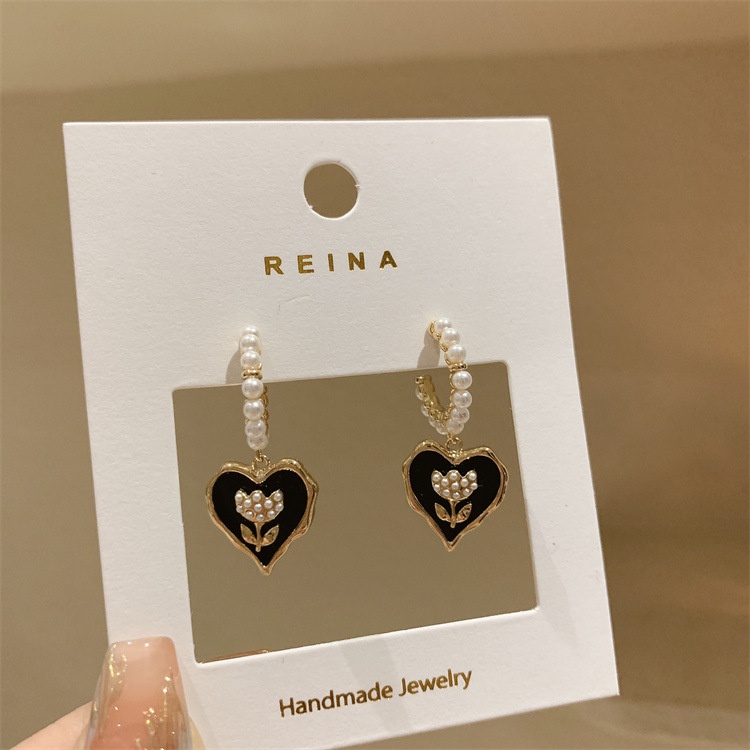 Bông Tai Mạ Bạc 925 Hình Hoa Tulip Đơn Giản Phong Cách Hàn Quốc 2022