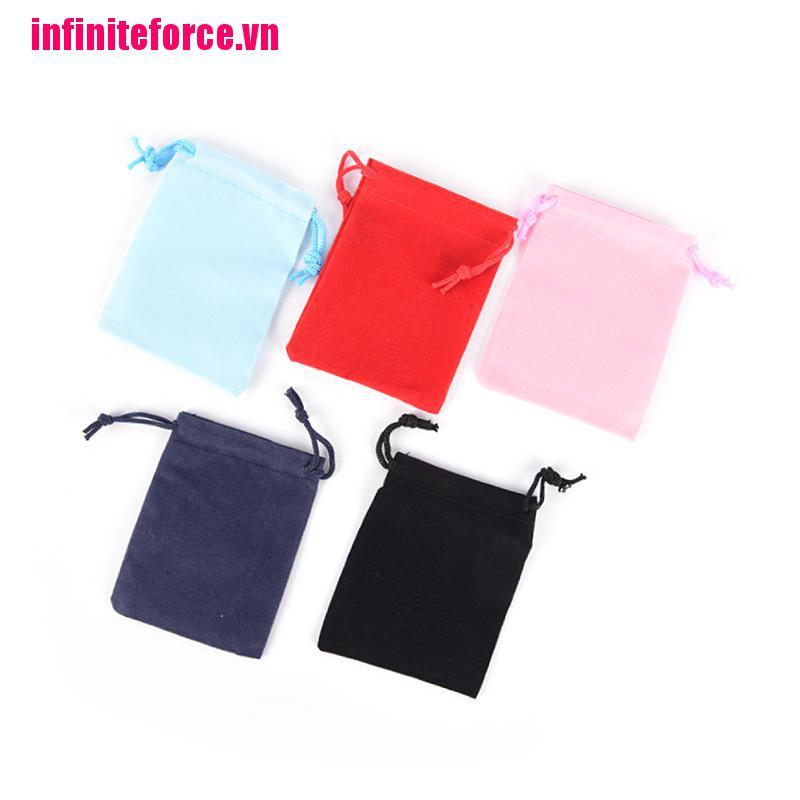 Bộ 10 Túi Nhung Dây Rút Kích Thước 7x9cm Dành Cho Tiệc Cưới