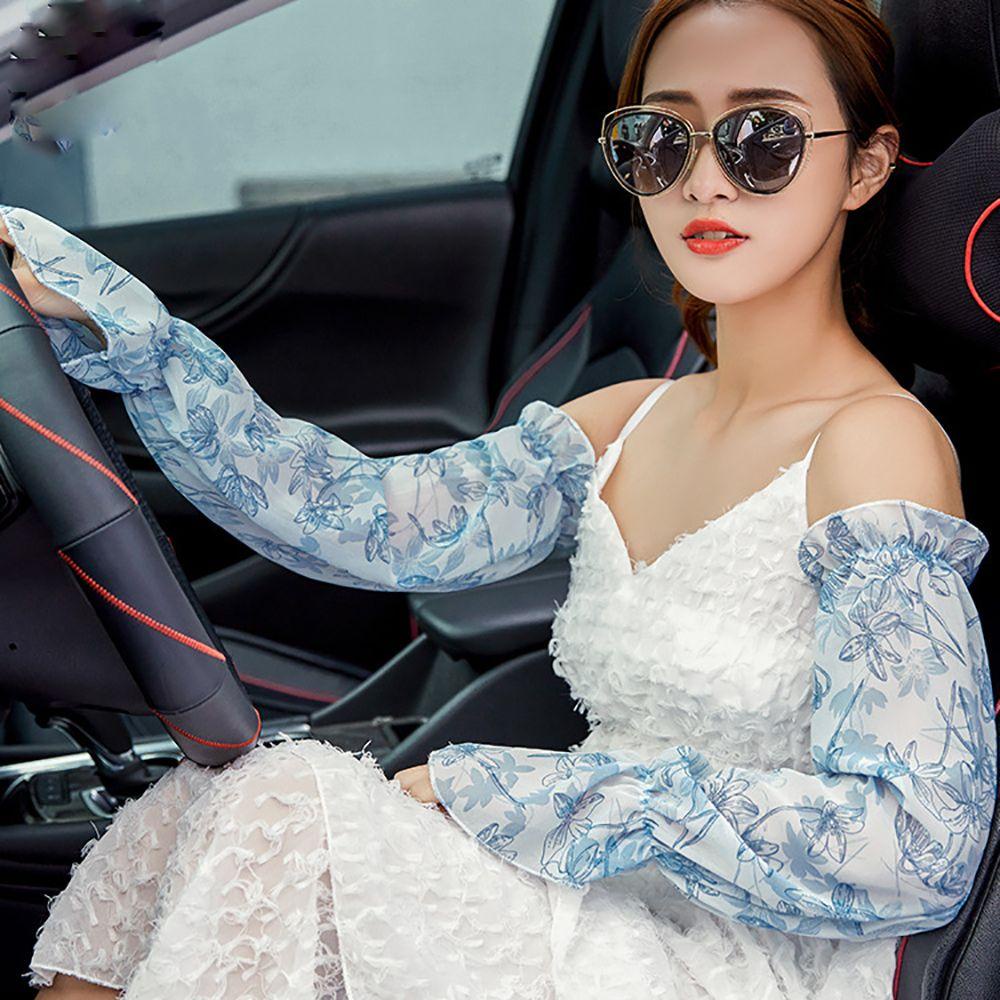 Găng Tay Chạy Bộ Dáng Dài Họa Tiết Hoa CLEOES Thanh Lịch Cho Nữ