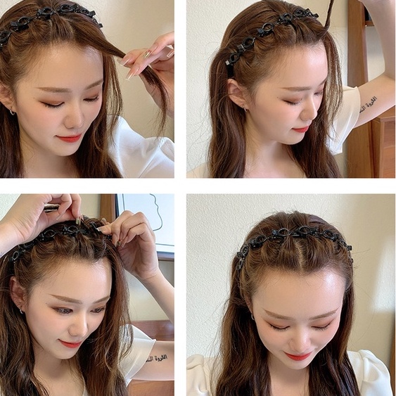 Băng Đô Bện Tóc Thời Trang Mùa Hè Cho Nữ