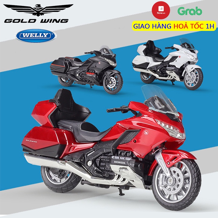 Mô hình xe moto Honda Goldwing 2020 tỉ lệ 1:18 WELLY