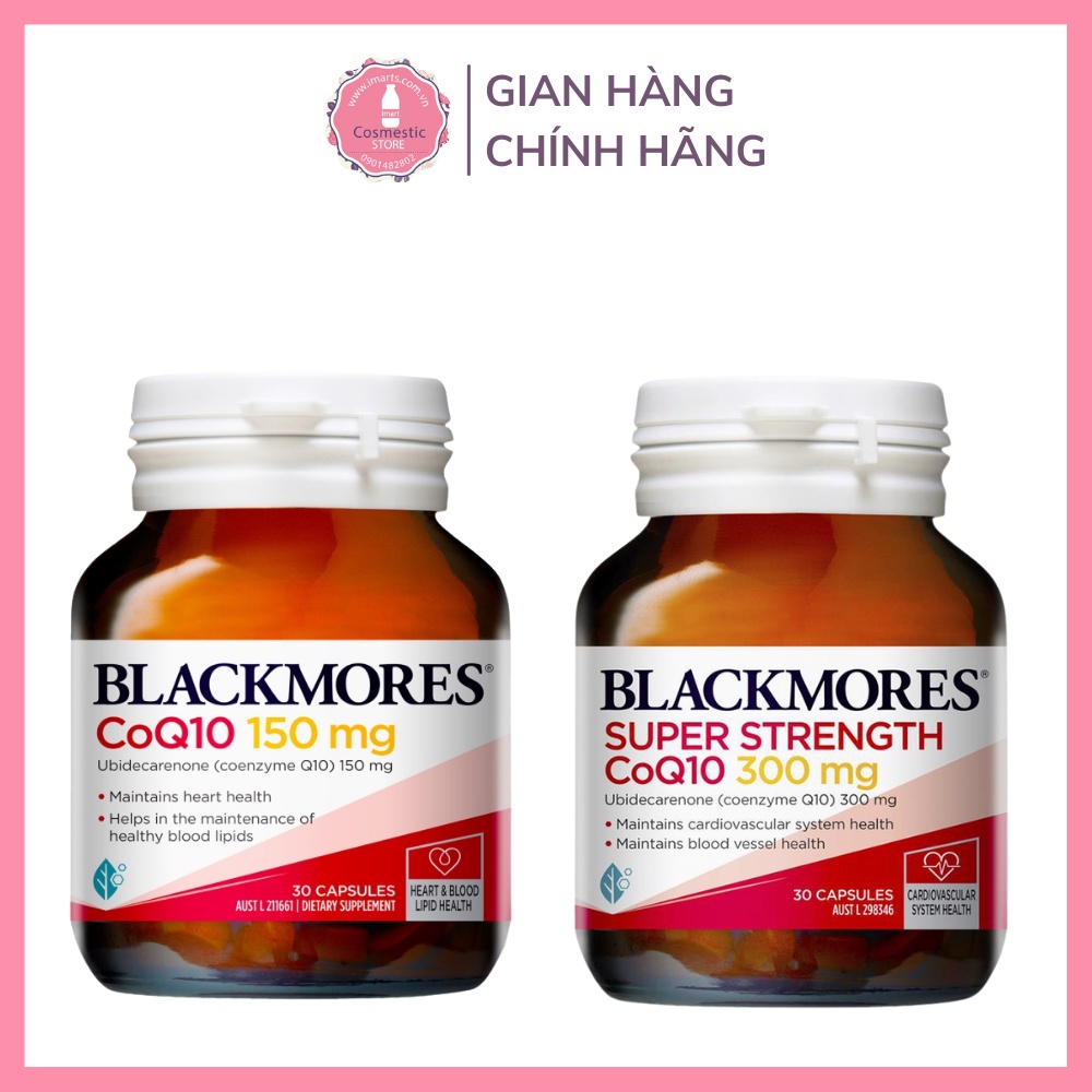 Viên Uống  Blackmores CoQ10 150mg & 300mg Úc Hỗ Trợ Sức Khoẻ Tim Mạch Chống Lão Hóa