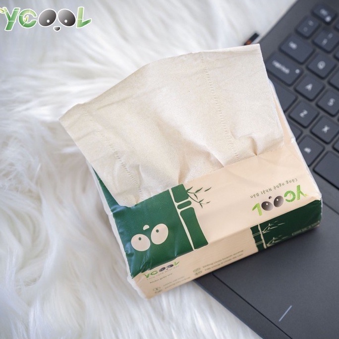 Combo 2 gói giấy rút sợi tre nguyên chất HÀNG CHÍNH HÃNG ngẫu nhiên YCOOL  (1 gói 300 tờ )