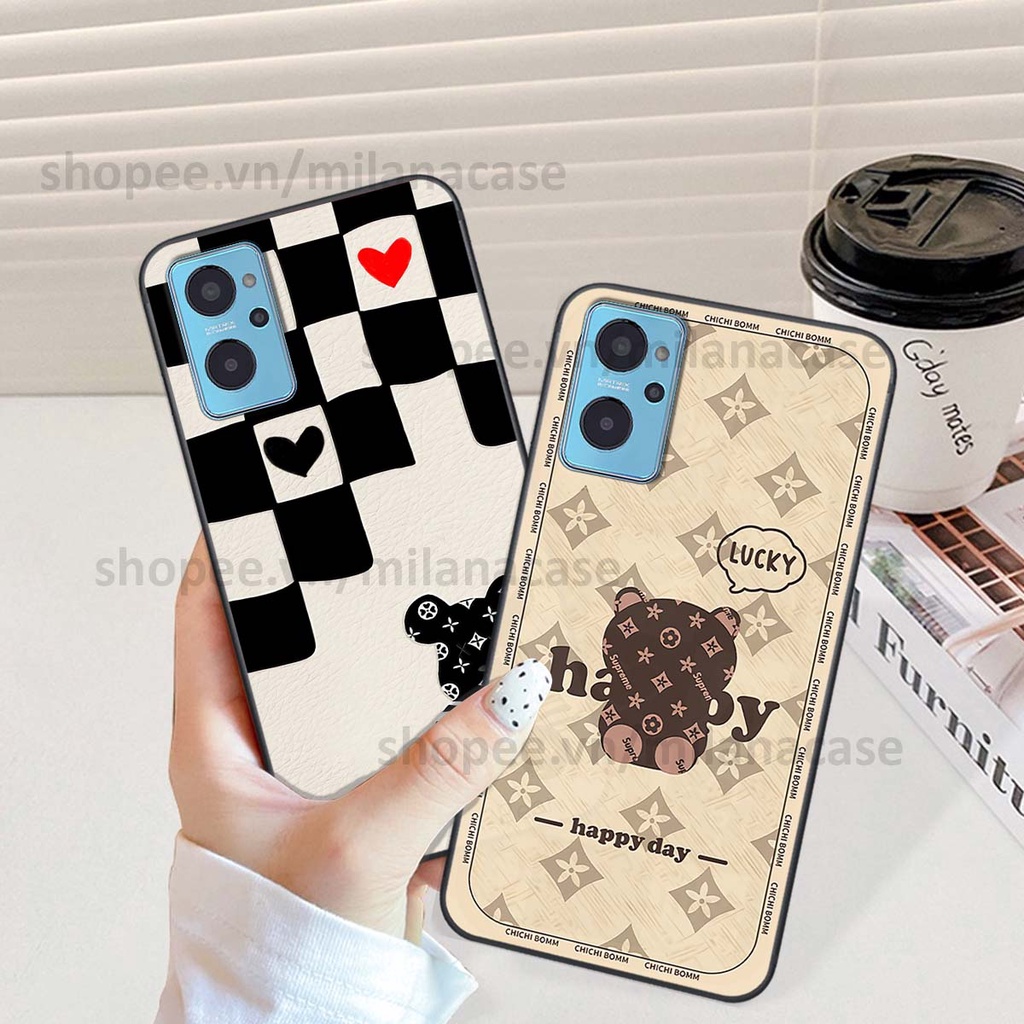 Ốp Realme 9i gấu be@rBrick gấu Teddy Kaws siêu đẹp, phong cách, cá tính