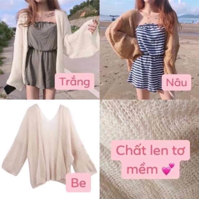 CARDIGAN LEN MỎNG ( hàng có sẵn )