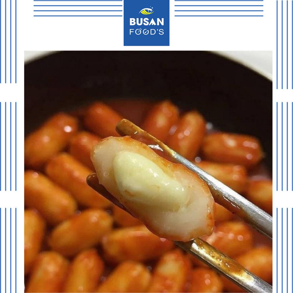 Bánh gạo phô mai tokbokki hàn quốc dày dai deo thơm ngon nức mũi 500gr