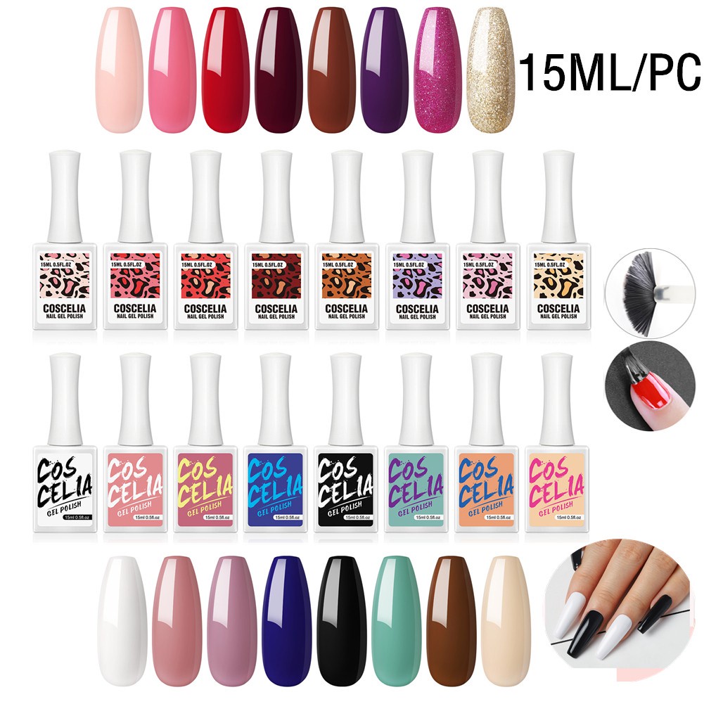 [Hàng mới về] Lọ gel sơn móng tay COSCELIA UV LED nhiều màu sắc tùy chọn lâu trôi 15ml