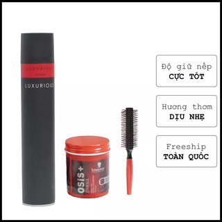 Combo sáp vuốt tóc nam & nữ osis thrill chính hãng + gôm xịt tóc | wax vuốt tóc cao cấp siêu giữ nếp sap vuot toc & gel