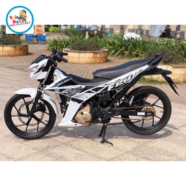 Tem rời Satria Fi trắng đen