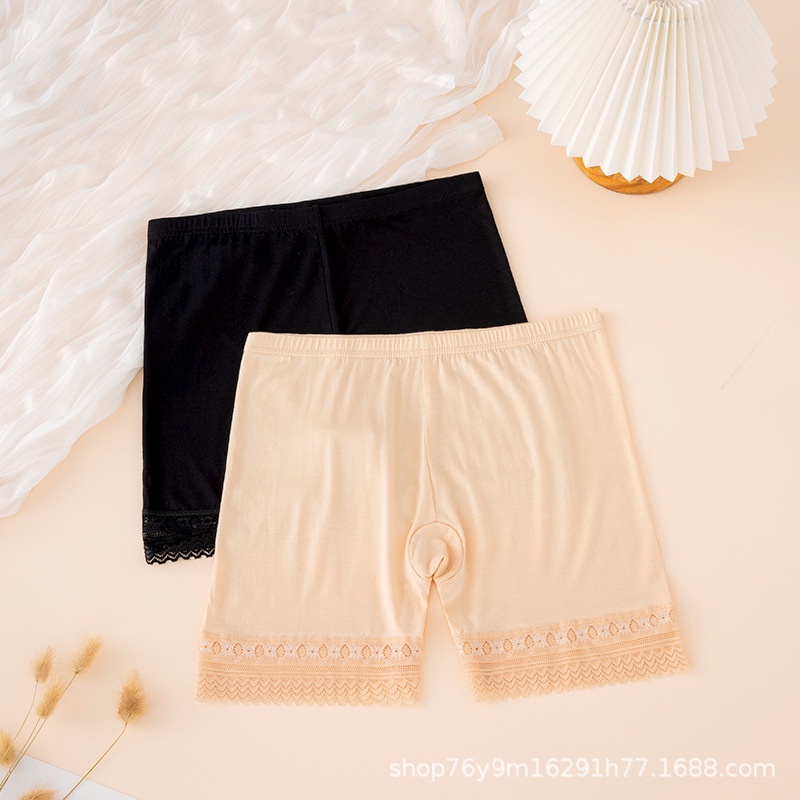 Quần Mặc Trong Váy - Quần Đùi Mặc Váy Cotton Phối Ren Đẹp Q762