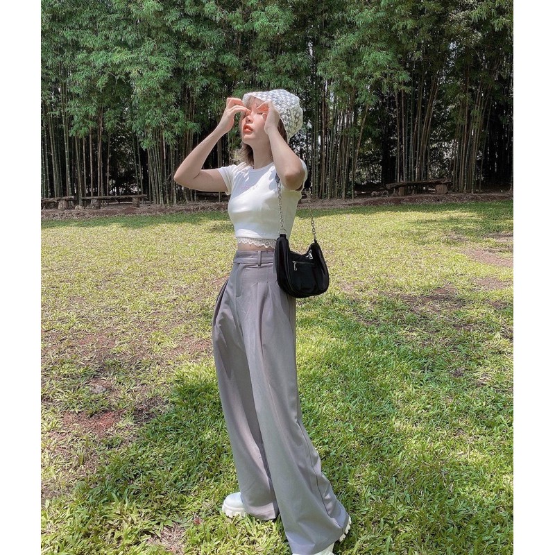 Quần Nieyo Trouser Xám/Đen