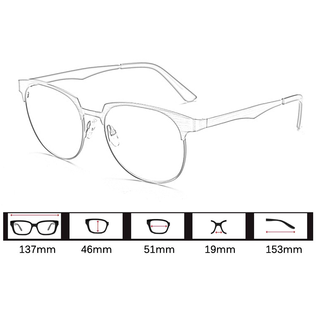 Mắt kính gọng kim loại chống ánh sáng xanh lam cho nam nữ | BigBuy360 - bigbuy360.vn