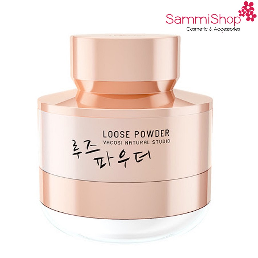 Phấn phủ bột siêu mịn kiềm dầu Vacosi natural studio loose powder 12g