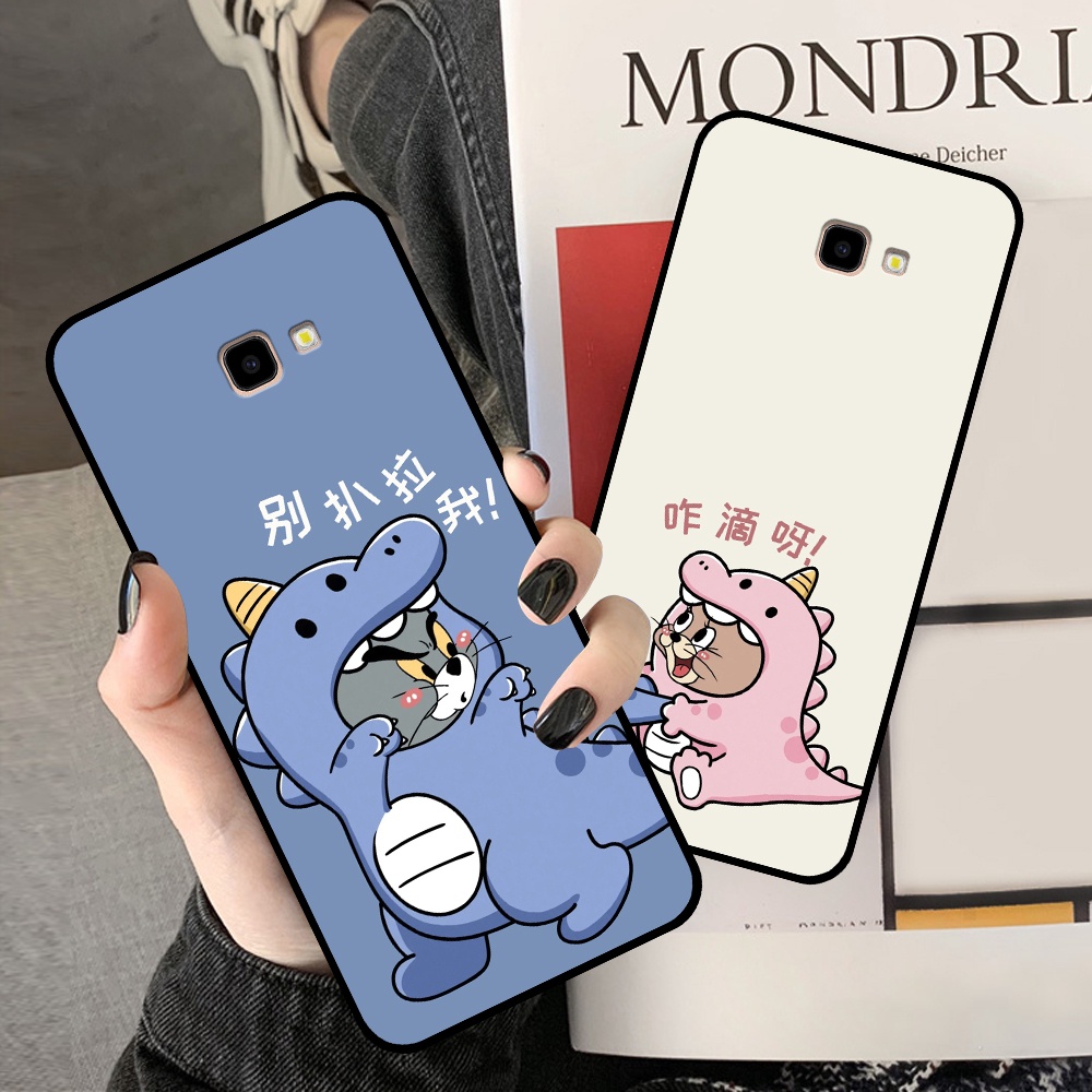 Ốp lưng Samsung J4 Plus / J4 Core / J4+ in hình cặp đôi doremon, hổ, khủng long dễ thương