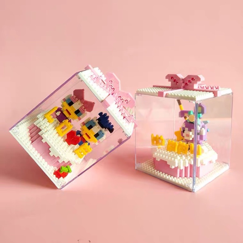 Xếp hình  bánh kem sinh nhật 1894 thỏ stella lou vịt donal gấu - mảnh ghép đồ chơi lắp ráp nanoblocks cho bé