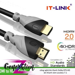 Cáp HDMI 2.0 lõi thuần đồng mạ vàng hai đầu IT-LINK dài 1.5M - 10M