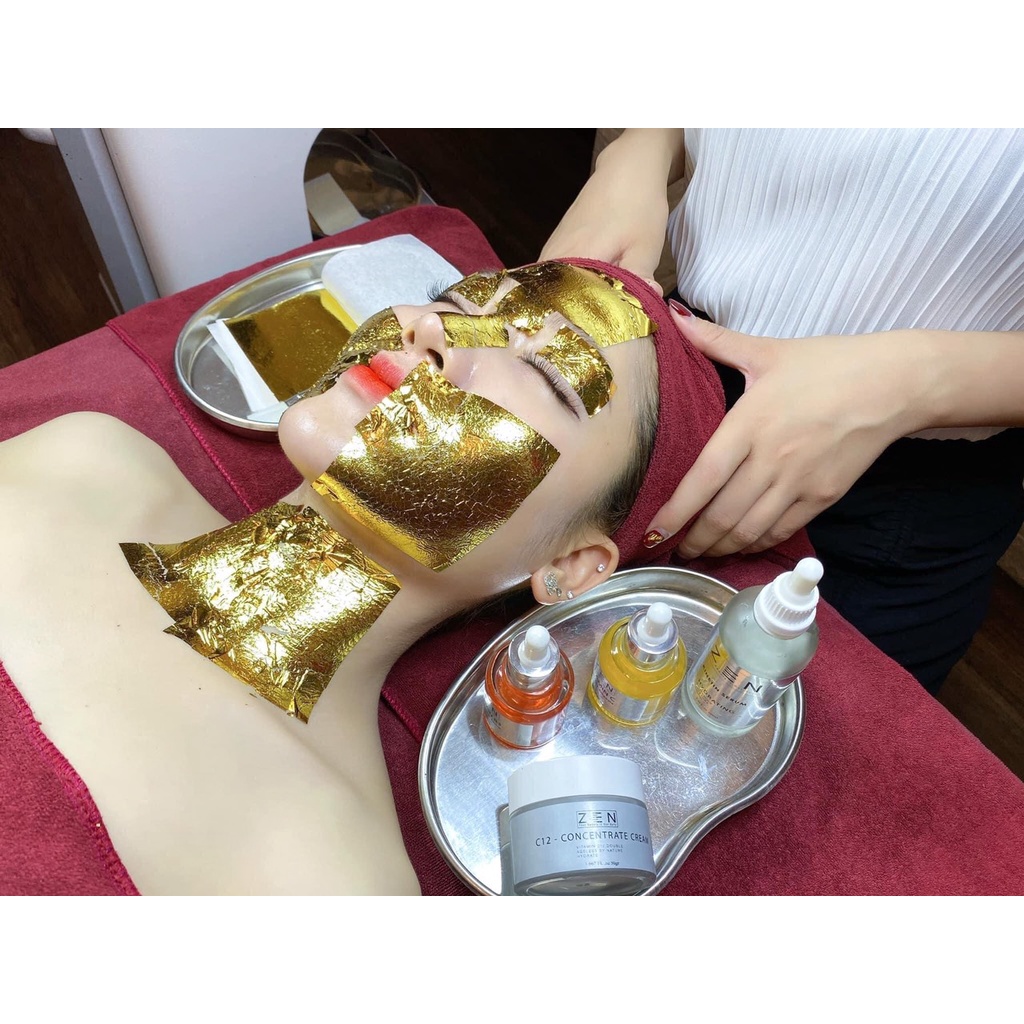 100 miếng lá vàng đắp mặt