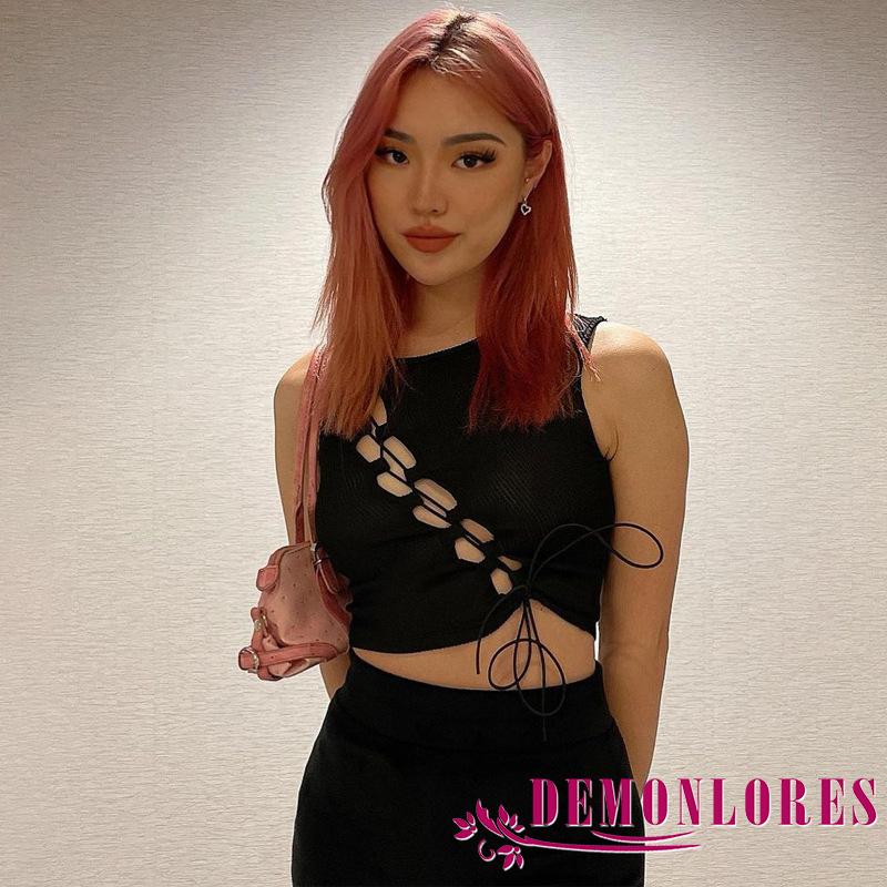 Áo Croptop Màu Trơn Thiết Kế Quyến Rũ Cho Nữ