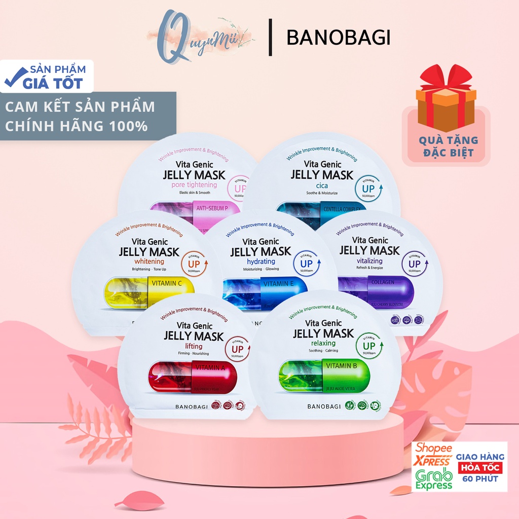 Mặt Nạ Vita Genic Jelly Mask BANOBAGI Vitamin A B C E Mẫu Mới