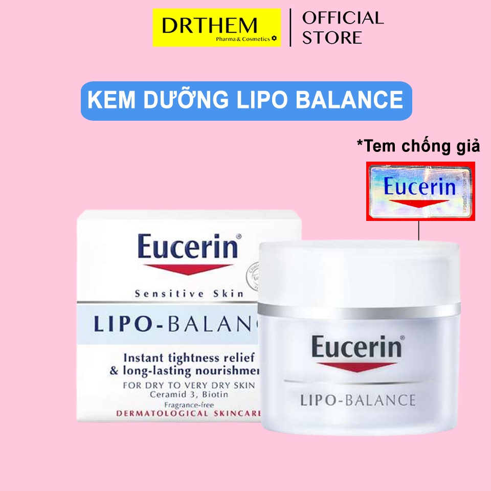 ✅[CHÍNH HÃNG] KEM DƯỠNG ẨM EUCERIN CHO DA KHÔ VÀ NHẠY CẢM EUCERIN LIPO BALANCE 50ML