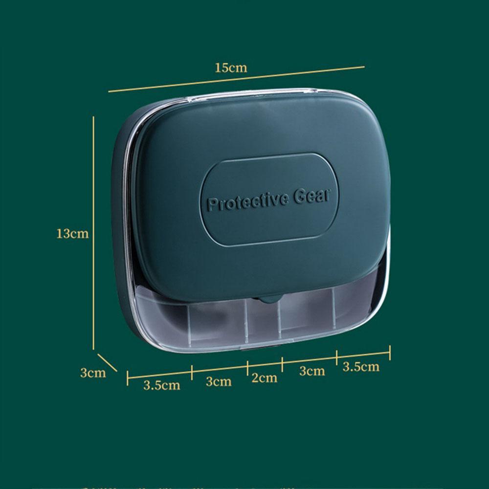 Hộp Đựng Thuốc Mini 6 Ngăn Có Kẹp Túi Tiện Lợi