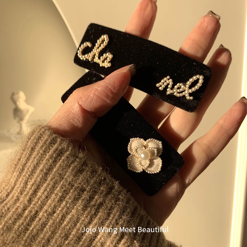 Kẹp tóc đính ngọc trai giả phong cách Hàn Quốc cho nữ