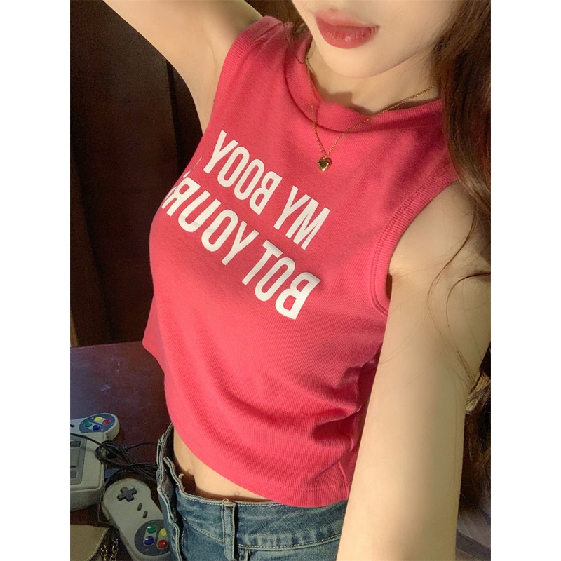 Áo Hai Dây Dáng Ngắn Phong Cách Mỹ Thời Trang Mùa Hè Quyến Rũ Cho Nữ