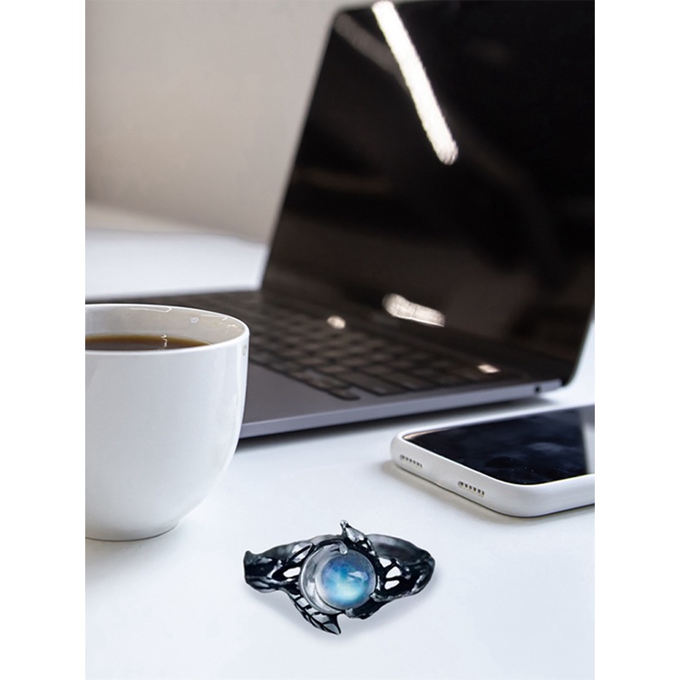 Nhẫn Hình Mặt Trăng Và Nhánh Cây Độc Đáo