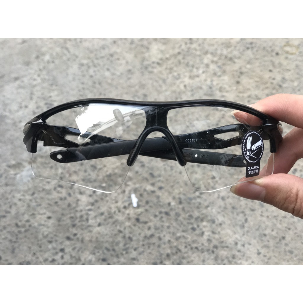 👁️👁️Kính chống bụi trong suốt mẫu 2 ( bản to ) đi ngày đêm