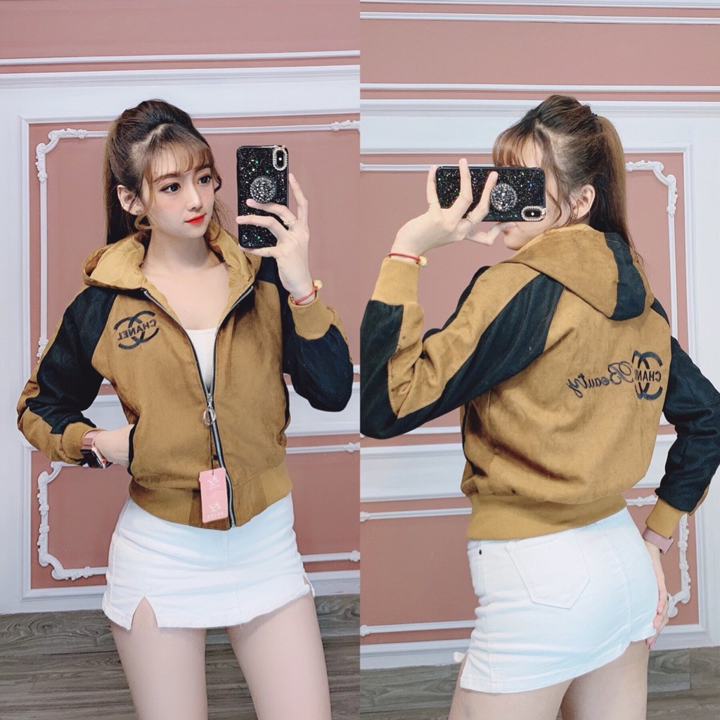 Áo khoác dù, áo khoác nữ phối tay và in hình xinh xắn | BigBuy360 - bigbuy360.vn