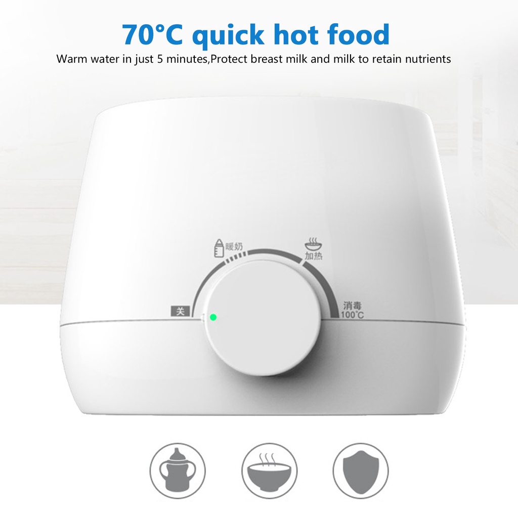 Neon074 Milk Bottle Warmer Fast 5 Minutes Heating Automatic Thermostat Function Mute Electrical Food for Tableware