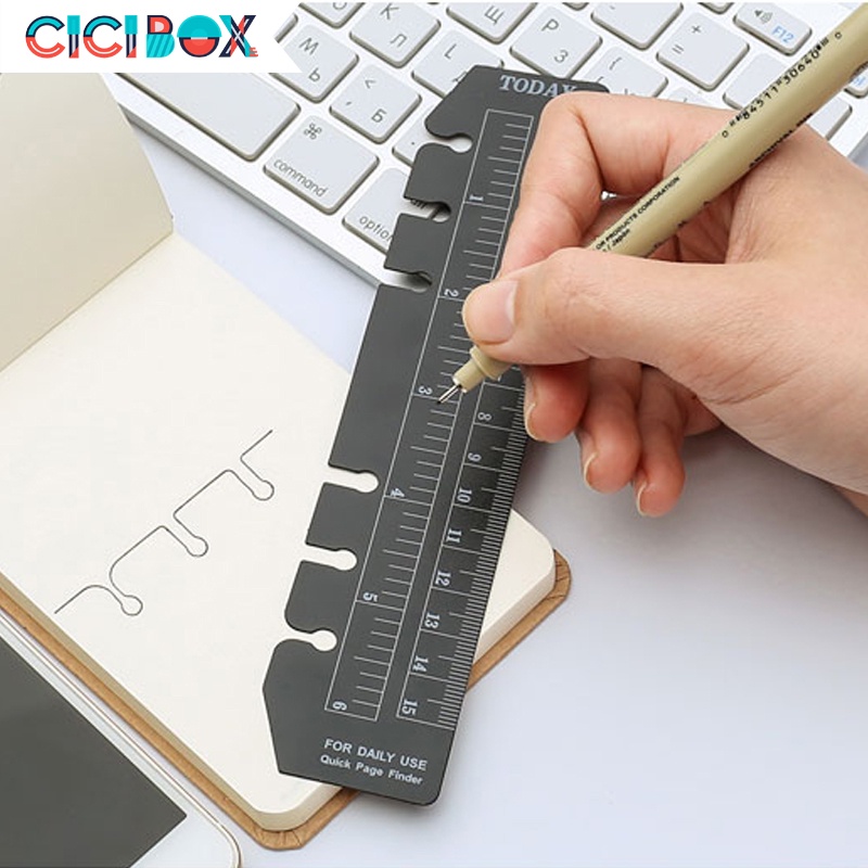 Thước nhựa dẻo phụ kiện cho sổ còng, sổ planner, bullet journal nhiều size CICIBOX