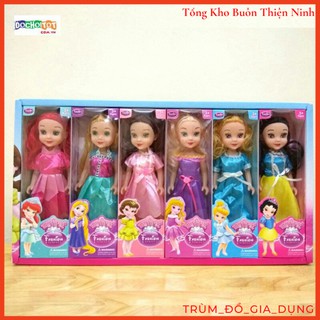 Bộ 6 búp bê công chúa Disney 25cm - set 6 búp bê hoạt hình cho bé