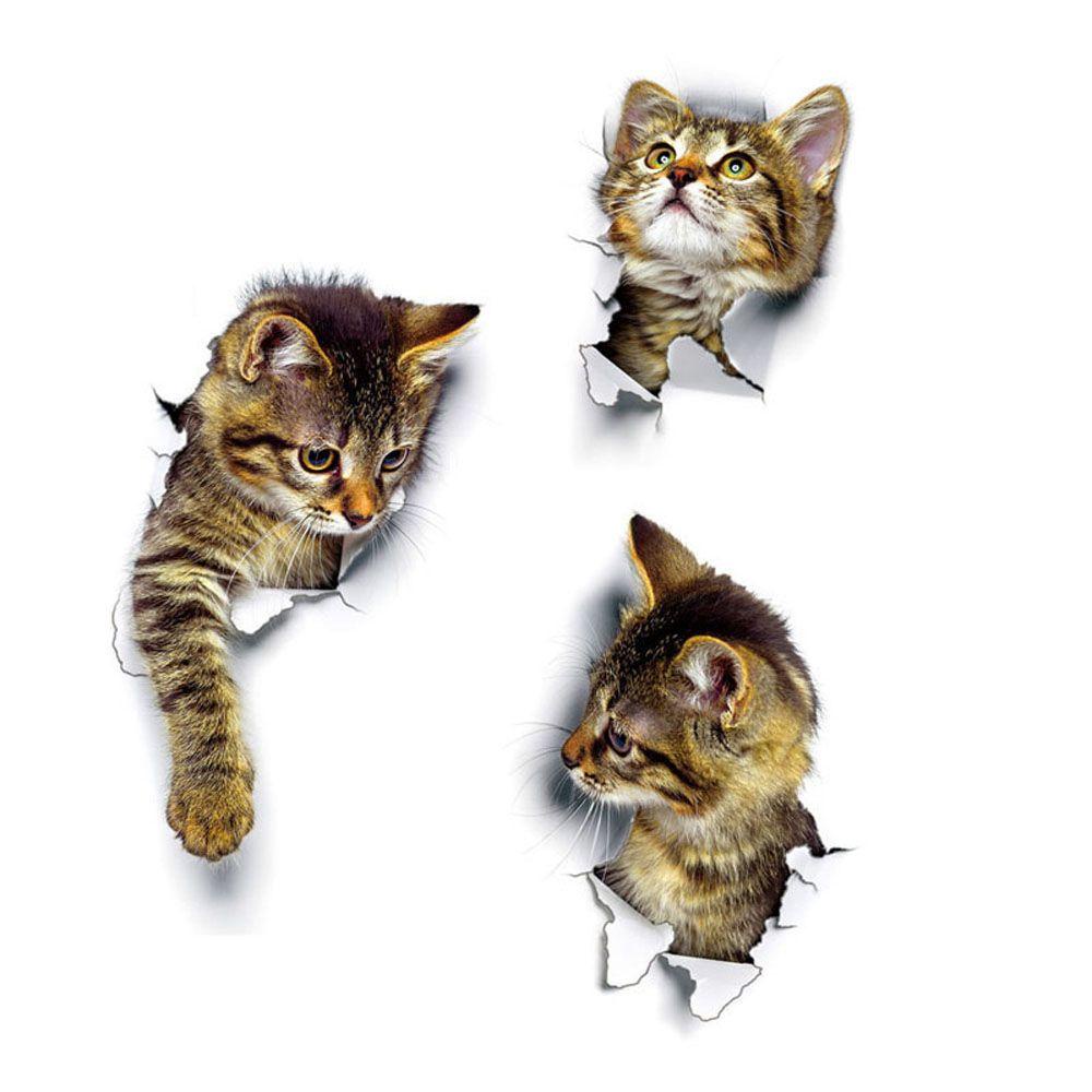 Bộ 3 Miếng Dán Họa Tiết Động Vật Độc Đáo Trang Trí Nhà Cửa