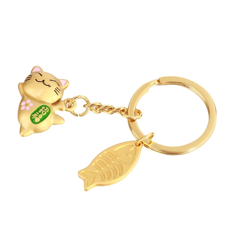 Móc Khóa Hình Mèo May Mắn Dễ Thương