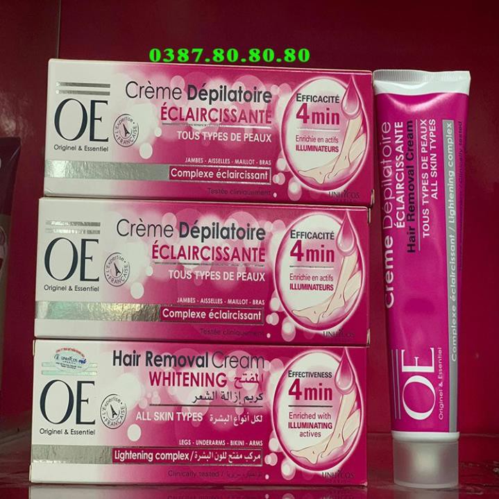 [ CAO CẤP - CHÍNH HÃNG ] Kem tẩy lông OE pháp chính hãng/ Kem tẩy lông vùng kín, lông nách, lông chân và dưỡng trắng da