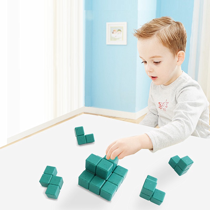 3D Children Adult Magic Cube Multi-color Wooden Soma Puzzle Educational Brain Teaser IQ Mind Game